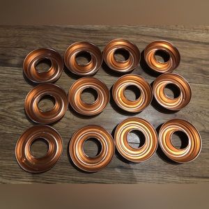 Copper Tone Nonstick Mini Bundt Cake Pan Inserts - Set of 12